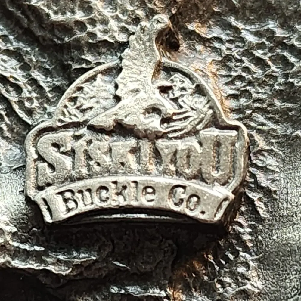 Flying Eagle Belt Buckle G-5 1991 Pewter Oregon USA Siskiyou Buckle Co. Inc Vtg